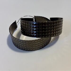 Textured Metal Hoop Earrings